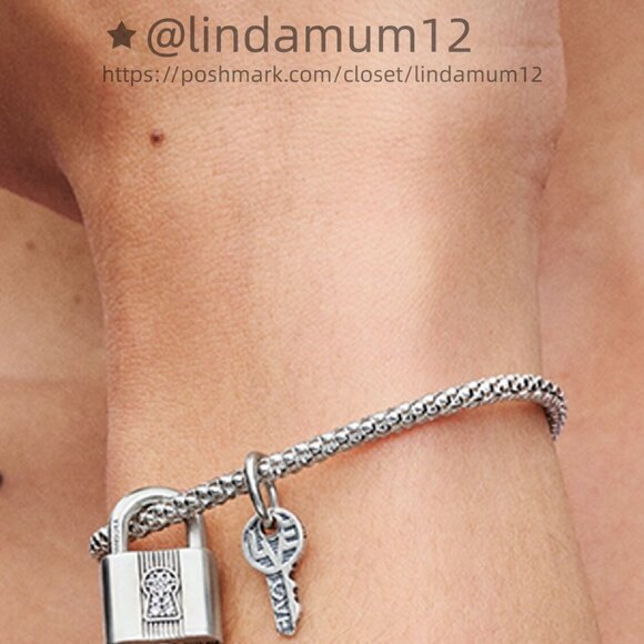 Pandora Padlock and Key Dangle Charm - Picture 5 of 7